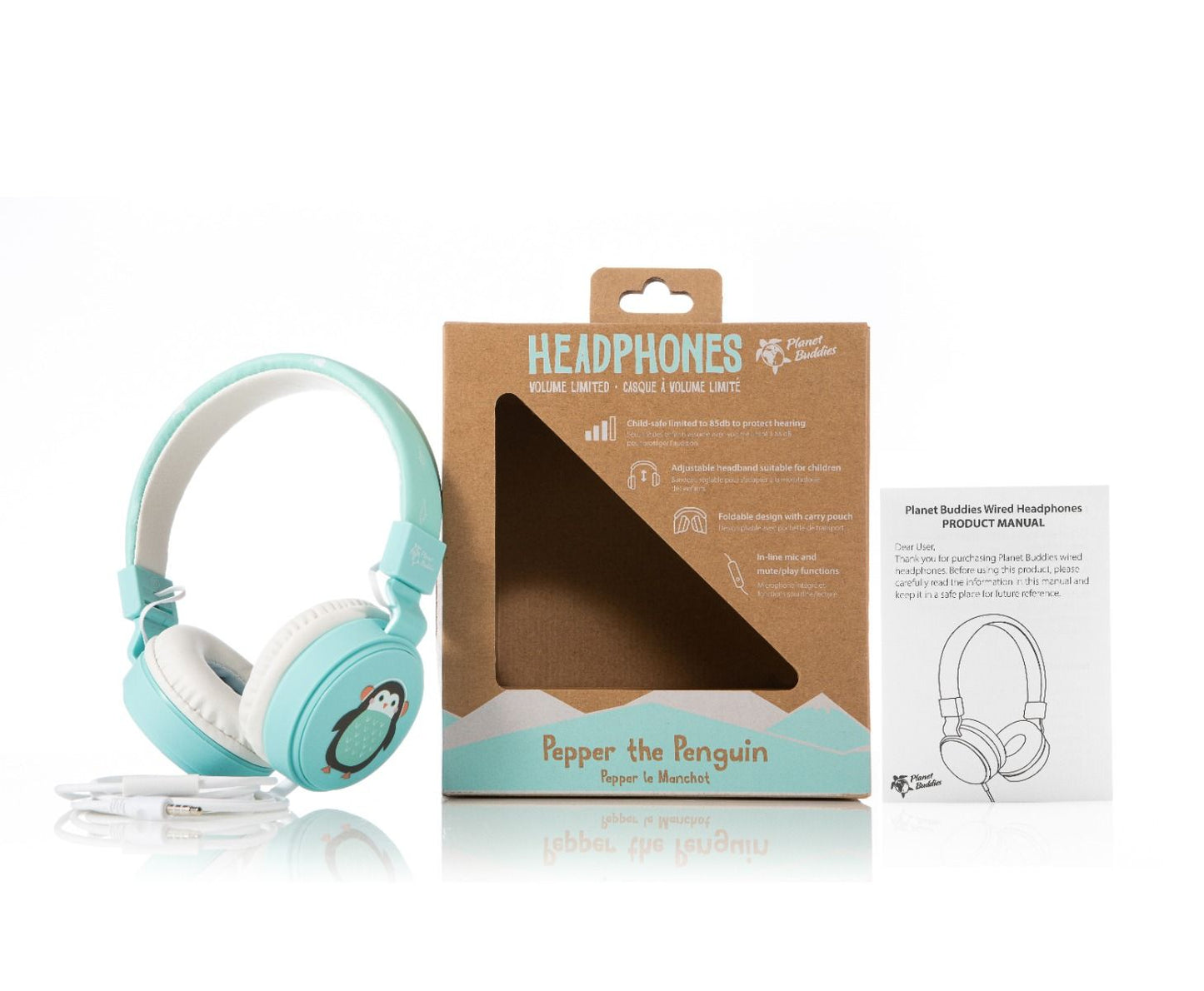 Pepper the Penguin Wired Headphones Blue