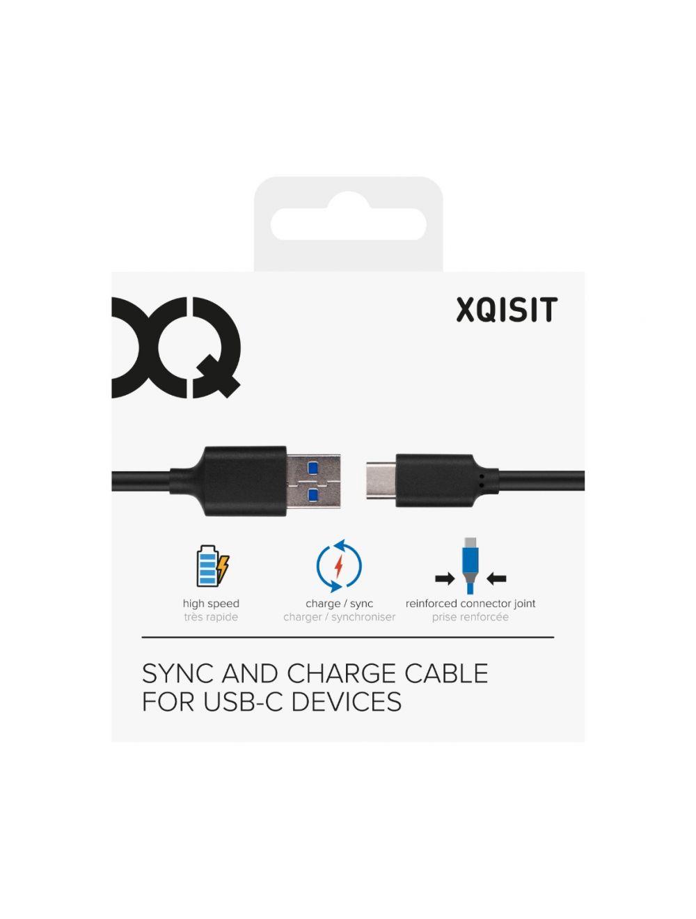 Charge & Sync USB C 3.1 to USB A 100cm Black