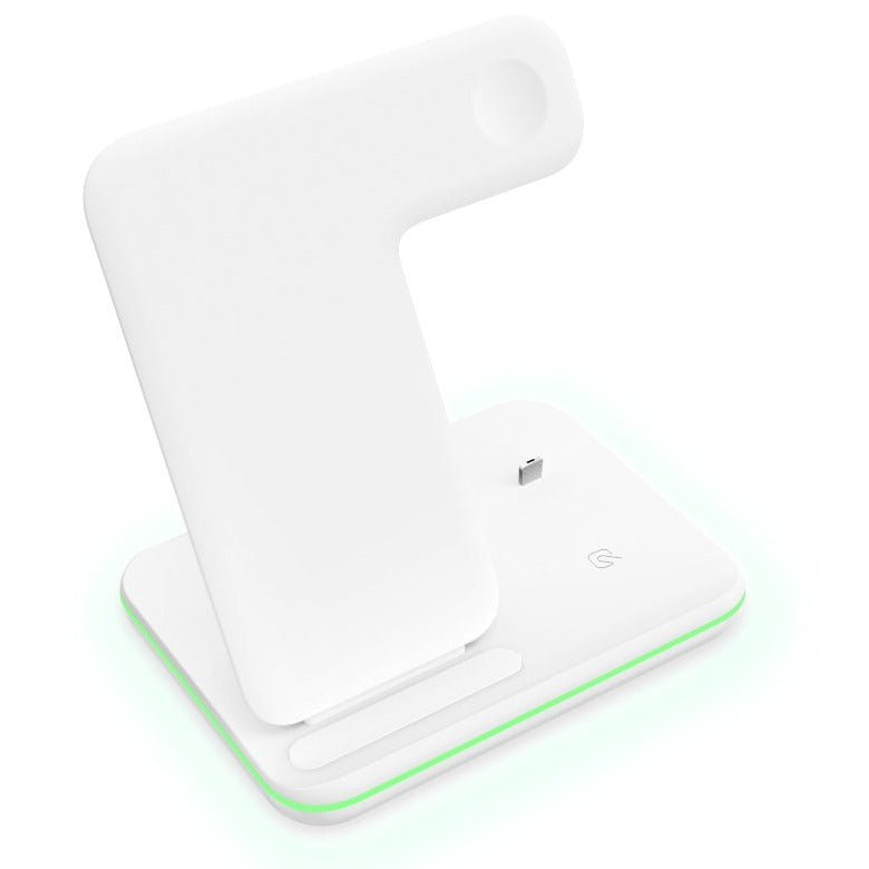 3 in 1 Wireless Charging Dock Station - White