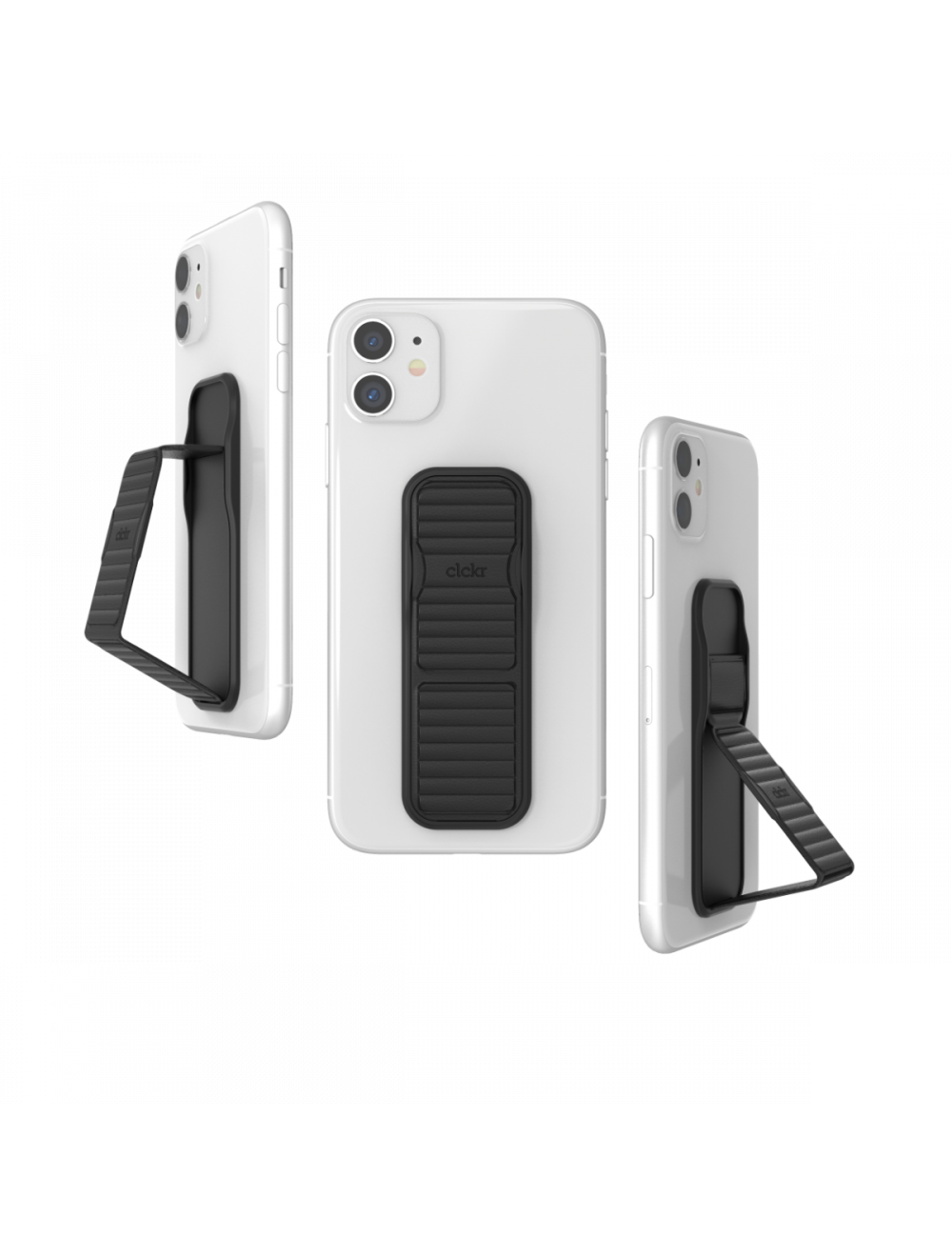 Pebbled Universal Phone Stand & Grip - Black