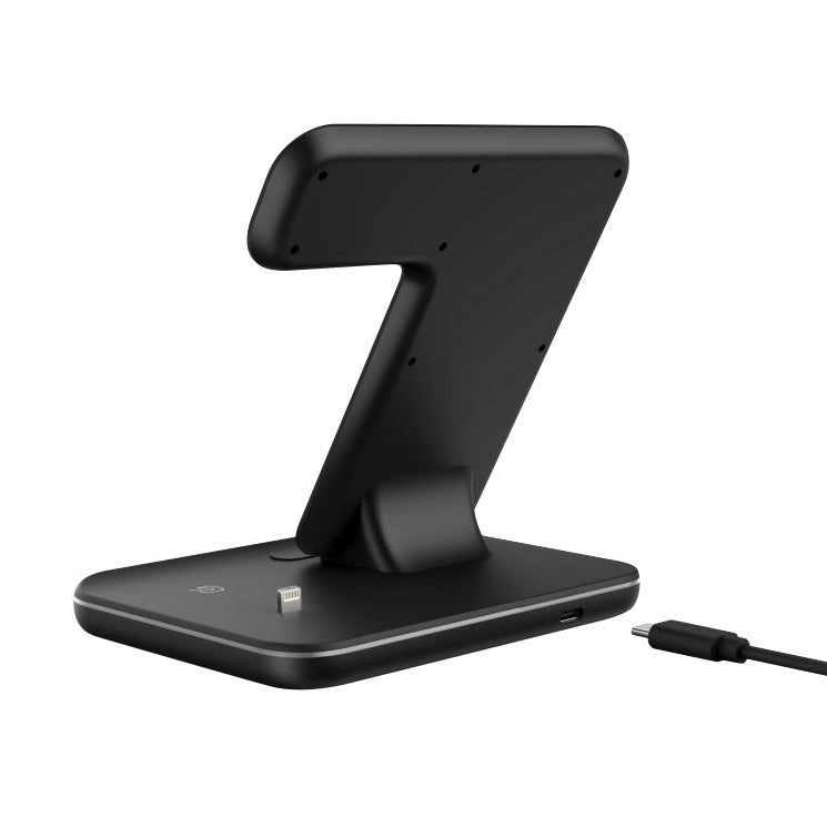 3 in 1 Wireless Charging Dock Station - Black