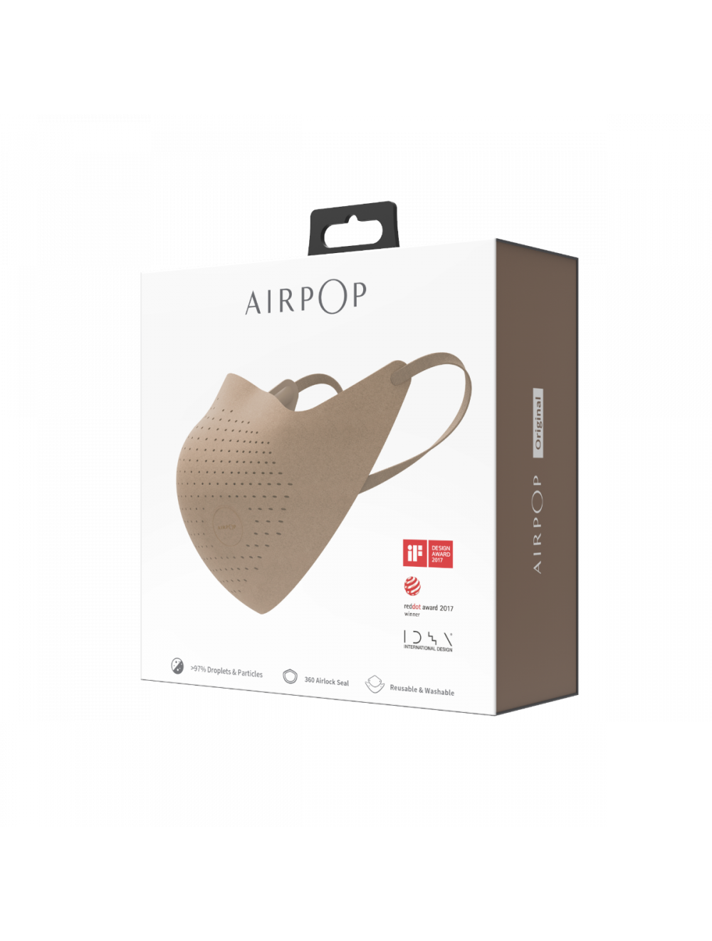 AirPop Original High-Performance Face Mask - Brown