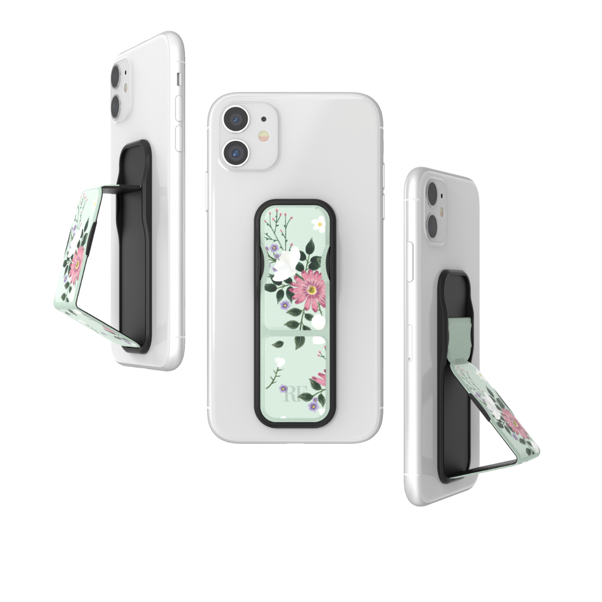 Sweet Mint Floral Universal Phone Stand & Grip