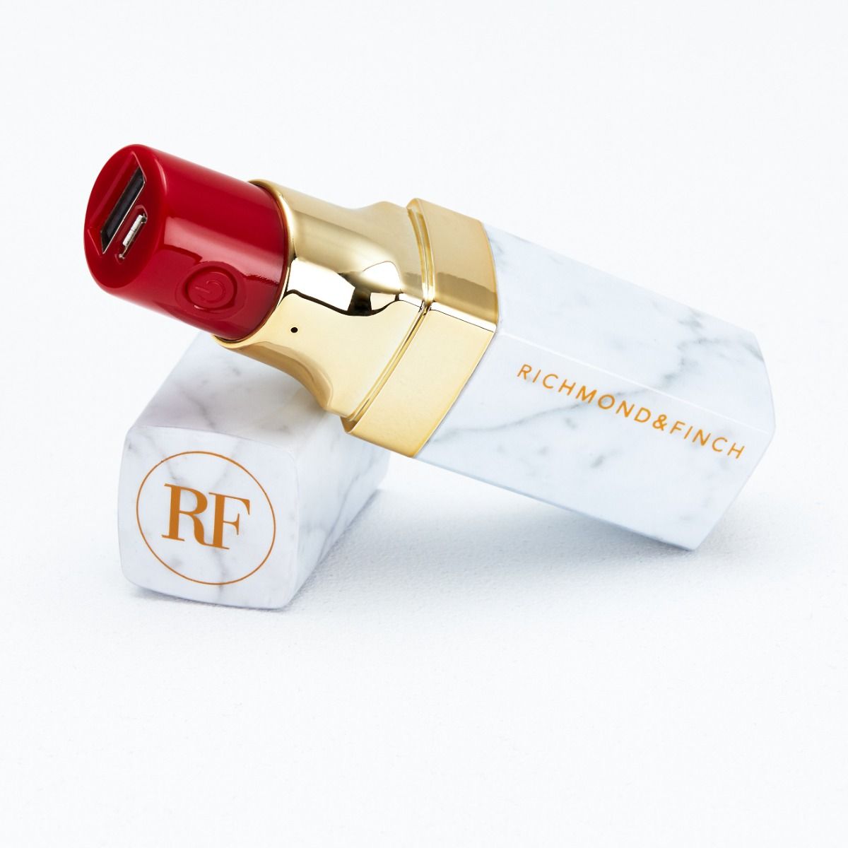 Lipstick Powerbank - White Marble
