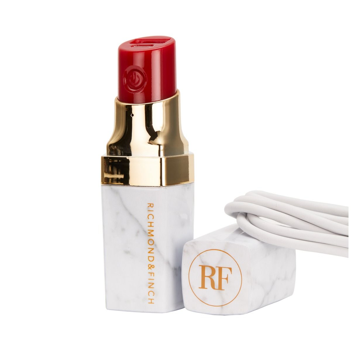Lipstick Powerbank - White Marble