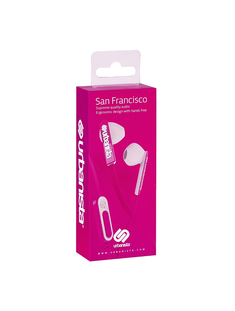 San Francisco Wired Headphones Pink