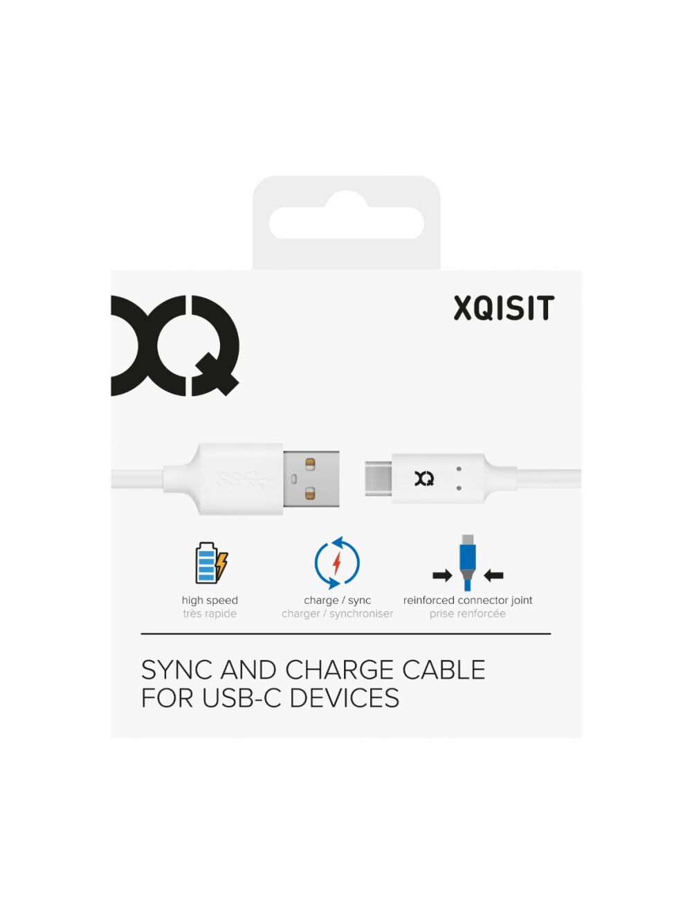 Charge & Sync USB C 3.1 to USB A 100cm White