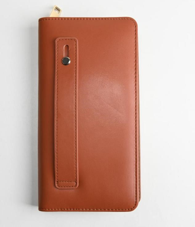 Charging Wallet with Built-in Power Bank - Brown
