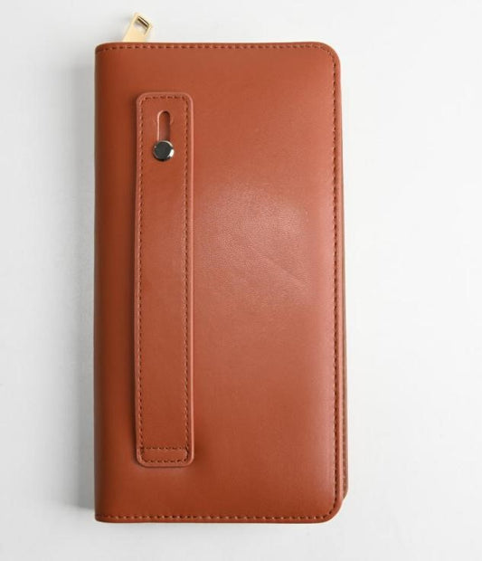 Charging Wallet with Built-in Power Bank - Brown