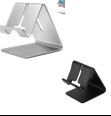 Aluminum Phone Stand - 2 Pack Black and Silver